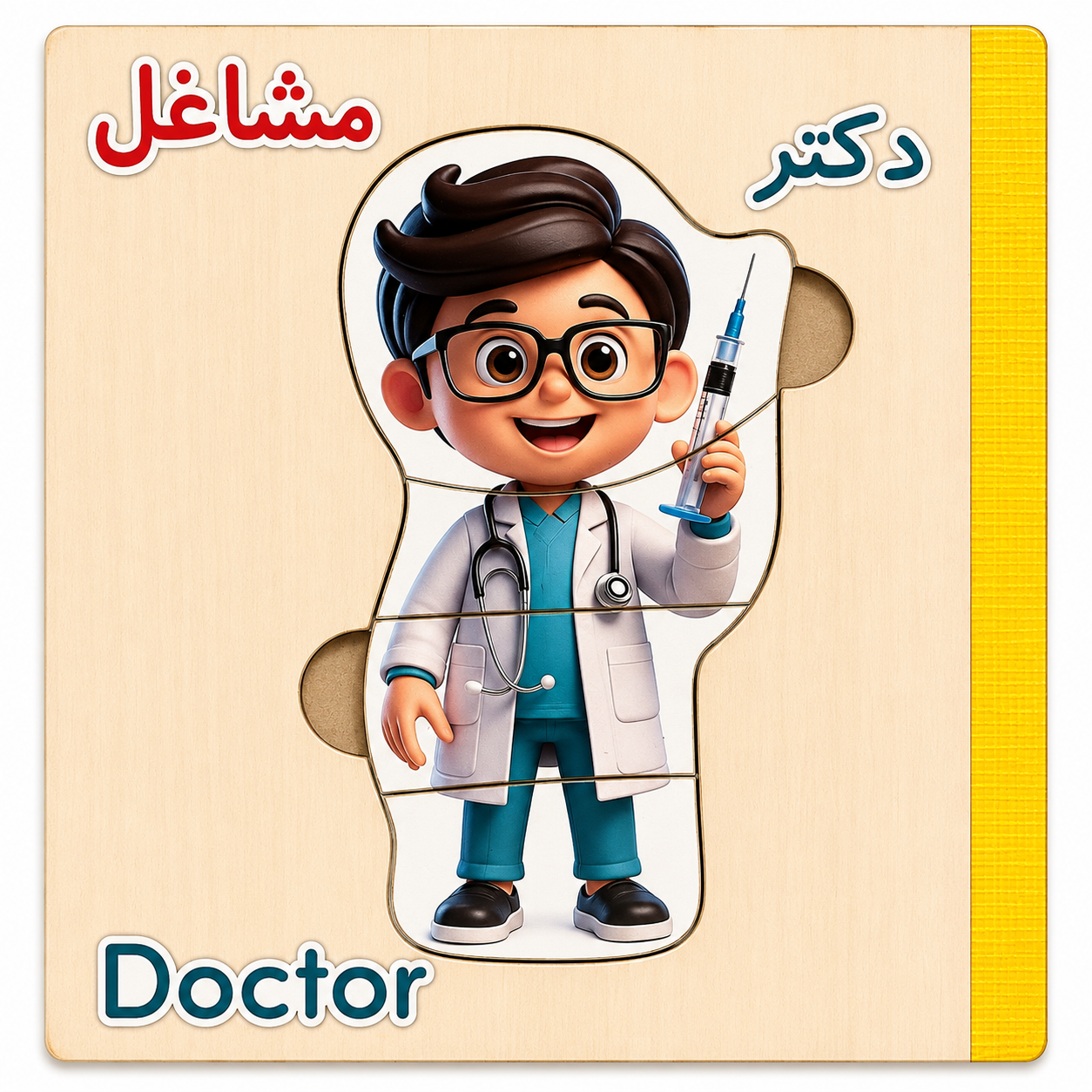 کتاب پازل چوبی آموزش مشاغل